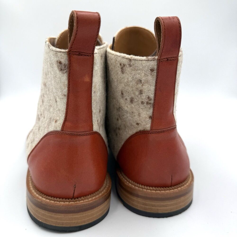 Taft The Jack Boot Men’s US 12 EU 45 Calico Wool Calfskin Cap Toe Lace Up Spain - Picture 6 of 7